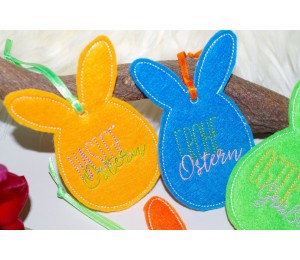 Stickdatei ITH - Anhänger Hasen Eier Ostern